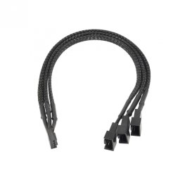 Cablu alimentare ventilator 4 pini la 1 x 4 pini + 2 x 3 pini 25cm, AK-CA-65