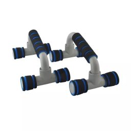 Set 2 manere pentru flotari, cu protectie spuma, Gonga® Albastru