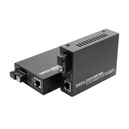Kit media convertor fibra optica gigabit wdm sm 10/100/1000