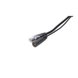 Adaptor POE negru 1x RJ45, 1x Jack, 100Mb / s