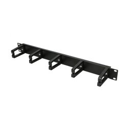 Organizator cabluri 1U cu 5 inele din plastic