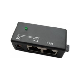 Injector POE negru 1x RJ45, 1x Jack, 100Mb