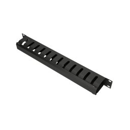 Organizator cabluri 1U cu capac rotunjit din metal