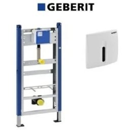 Set cadru pisoar Geberit Duofix H130 cm cu senzor si clapeta alb -111.695.11.5