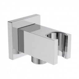 Cot racord patrat G1/2 Ideal Standard cu suport para de dus model Joy culoare crom