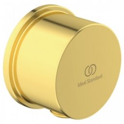 Conector fix fit Ideal Standard rotund pentru furtun de dus, model Joy, aur periat