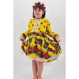 Rochita cu tematica florala de la 10 ani la 14 ani - Galben