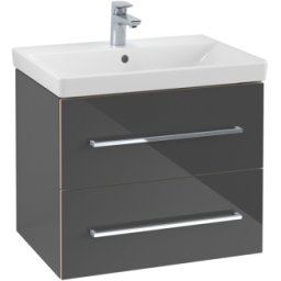 Set mobilier suspendat Villeroy & Boch Avento 58cm gri lucios