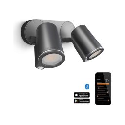 Aplică LED de exterior cu senzor STEINEL 058654 SPOT DUO 2xGU10/7,5W/230V IP44