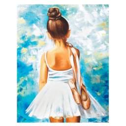 Set pictura pe numere, cu sasiu, Micuta Balerina, 40x50 cm
