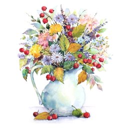 Set pictura pe numere, cu sasiu, Flori de Camp 2, 40x50 cm