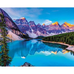Set pictura pe numere, cu sasiu, Lac de munte, 40x50 cm