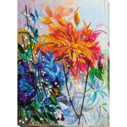 Set broderie cu margele cusute, Culori aprinse, 35 culori, 25x34 cm