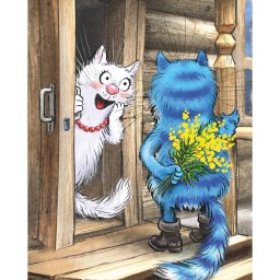 Set goblen cu diamante, cu sasiu, Pisici - Surpriza, 40x50 cm