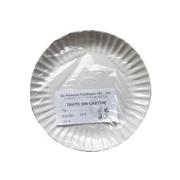 Tavite carton rotunde diametru 18 cm