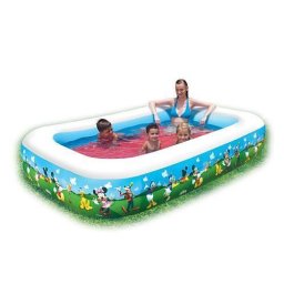 Piscina gonflabila pentru copii, dreptunghiulara, model Mickey Mouse, 262x175x51 cm, Bestway
