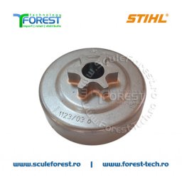 Carcasa ambreiaj originala pentru drujba Stihl MS017, MS018, MS019, MS170, MS 170c, MS180, MS 180C, MS 190T, MS191T cu pinion fix pas .3/8