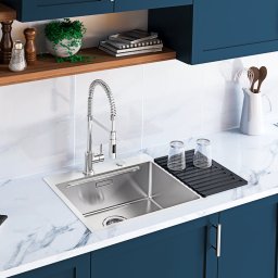 Baterie CookingAid RODI LINE MN 1021 cu cap flexibil detasabil + buton interschimbabil jet dus si finisaj Cromat