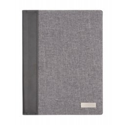Mapa business A4 cu 20 pagini dictando, 315×255×20 mm, Everestus, 20FEB5130, Linen, Piele ecologica, Gri