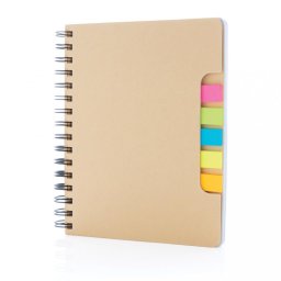 Agenda A5, cu biletele adezive si coperta cu spirala, Everestus, 20IAN376, Hartie, Negru