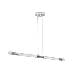 lustră pe cablu BASTONE WHITE 2xE14/40W/230V albă/crom lucios