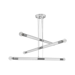 Lustră pe cablu BASTONE WHITE 6xE14/40W/230V