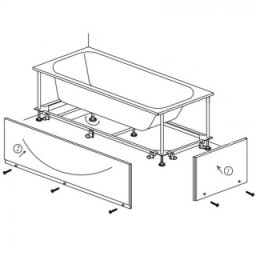 Set cadru rigidizare cu masca frontala/laterala Kolpa San Tamia 170x70cm