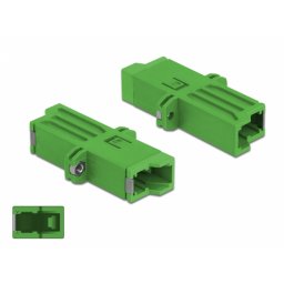 Cupla fibra optica E2000 Simplex M-M Single-mode Verde, Delock 86944