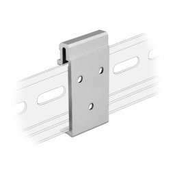 Clema de fixare din aluminiu pentru montare sina DIN cu 3 gauri, Delock 65991