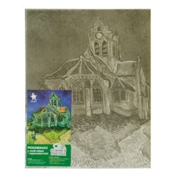 Set pictura panza inramata predesenata CONAC, paleta plastic si pensule