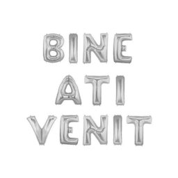 Set baloane folie Bine ati venit argintiu 40cm