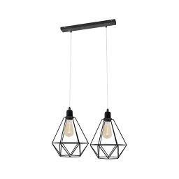 Lustra KARO 2xE27/15W/230V negru