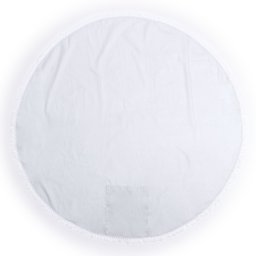 Covoras rotund de plaja, ø1500 mm, Everestus, 20FEB17149, Bumbac, Alb