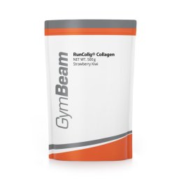 GymBeam Colagen hidrolizat RunCollg® cu vitamina C 500 g căpșuni - kiwi