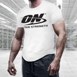 Optimum Nutrition Tricou True Strength White L