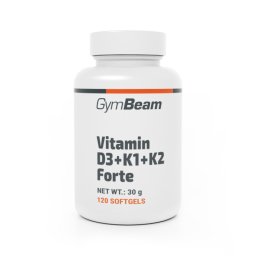 GymBeam Vitamina D3+K1+K2 Forte 120 caps.