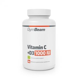 GymBeam Vitamina C + D3 1000 IU 90 caps.