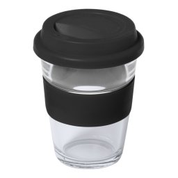Cana de voiaj, 21MAR1936, 350 ml, Ø 95x124 mm, Everestus, Sticla, Silicon, Negru, Transparent