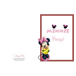 Invitatii de petrecere copii adulti - Disney Minnie Mouse