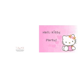 Invitatii de petrecere copii adulti - Hello Kitty