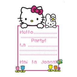 Invitatii de petrecere copii adulti - Hello Kitty