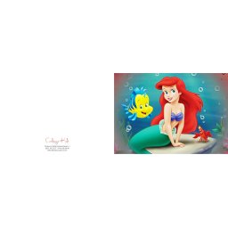 Invitatii de petrecere copii adulti - Disney Printesa Ariel Mica Sirena