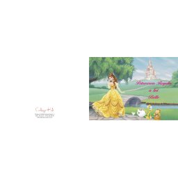 Invitatii de petrecere copii adulti - Disney Printesa Belle - Frumoasa si Bestia
