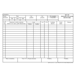 Bon de predare, transfer, restituire A4 Carnet
