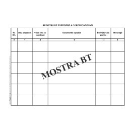 Registru de expediere a corespondentei