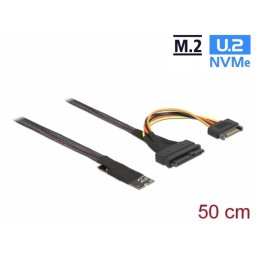 Adaptor M.2 Key M la U.2 SFF-8639 NVMe + cablu 0.5m, Delock 62984