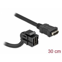 Modul keystone HDMI 4K30Hz 110 grade M-M 0.3m, Delock 86853