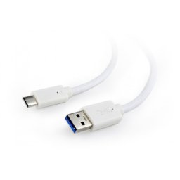 Cablu USB 3.0 tip A la tip C 1m T-T Alb, Gembird CCP-USB3-AMCM-1M-W
