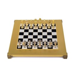Set Sah si piese din metal Staunton - 36x36 cm
