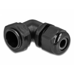Garnitura de etansare a cablului PG13,5 unghi 90 grade Negru, Delock 60298